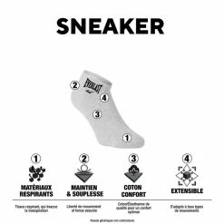 EVERLAST Lot De 12 Paires De Chaussettes Socquettes Assorties -Magasin de vente Relife B2CD 2319