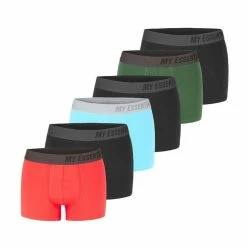 MY ESSENTIAL Lot De 6 Boxers Homme En Coton Bio Uni Gots