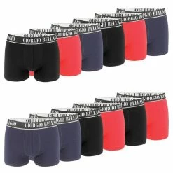 GIORGIO BELLAGIO Lot De 12 Boxers Homme Smart