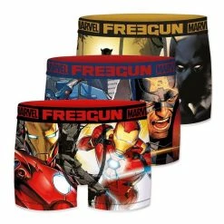 FREEGUN Lot De 3 Boxers Homme Marvel