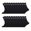 UMBRO Lot De 20 Paires De Chaussettes Tennis Homme Noir