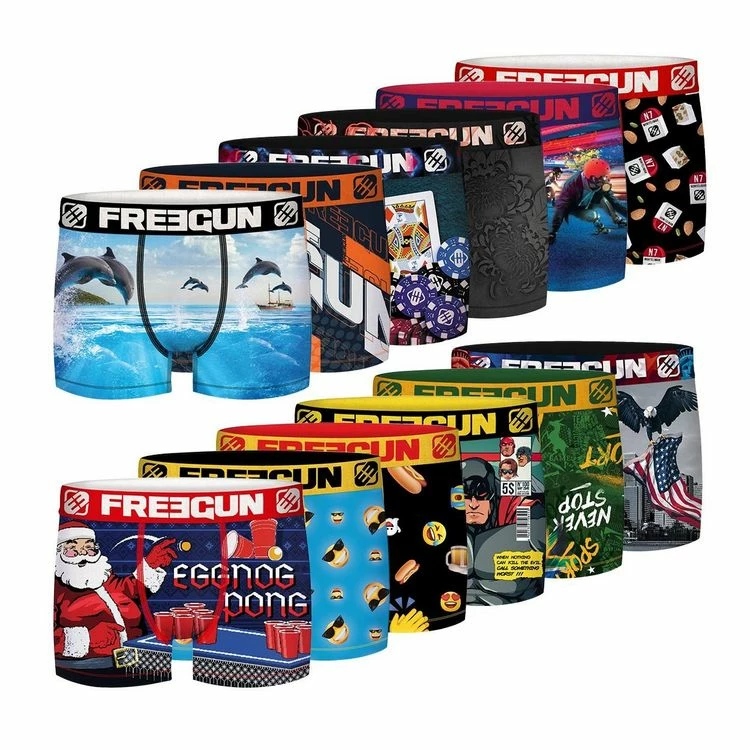 FREEGUN Pack Surprise De 12 Boxers Microfibre Homme 4 FREEGUN Pack Surprise De 12 Boxers Microfibre Homme – Image 2