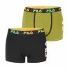 FILA Lot De 2 Boxers Coton Homme FU5040 Army And Shock