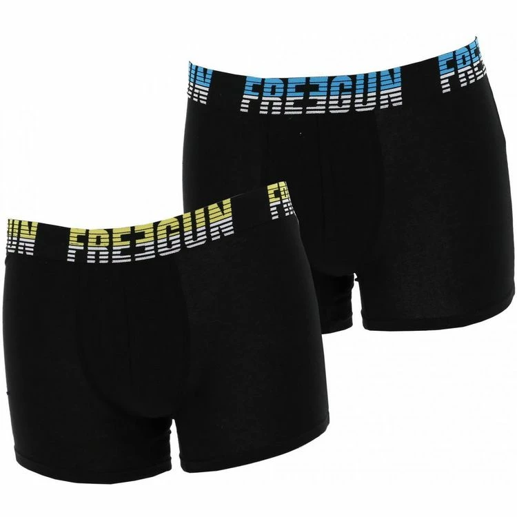 FREEGUN Sous- Vêtement Caleçon Freegun Ass17 Lot2 Boxer X2 Noir Noir 96025 3 FREEGUN Sous- Vêtement Caleçon Freegun Ass17 Lot2 Boxer X2 Noir Noir 96025