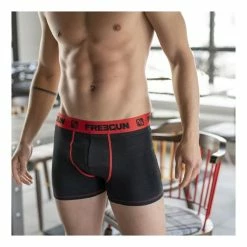 FREEGUN Lot De 4 Boxers Homme Coton Rouge -Magasin de vente Relife B2CD 2727