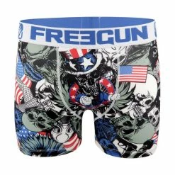 FREEGUN Lot De 5 Boxers Homme Drapeaux -Magasin de vente Relife B2CD 2784
