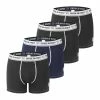 SERGE BLANCO Lot De 4 Boxers Coton Homme Avec Surpiqûres Class -Magasin de vente Relife B2CD 2822