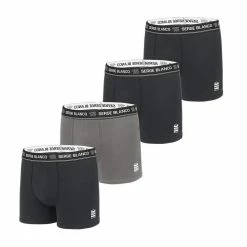 SERGE BLANCO Lot De 4 Boxers Coton Homme Unis