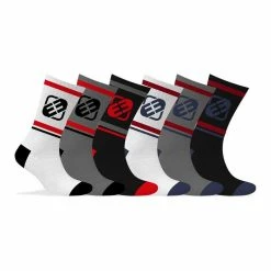 FREEGUN Lot De 6 Paires De Chaussettes Tennis Homme Assorties