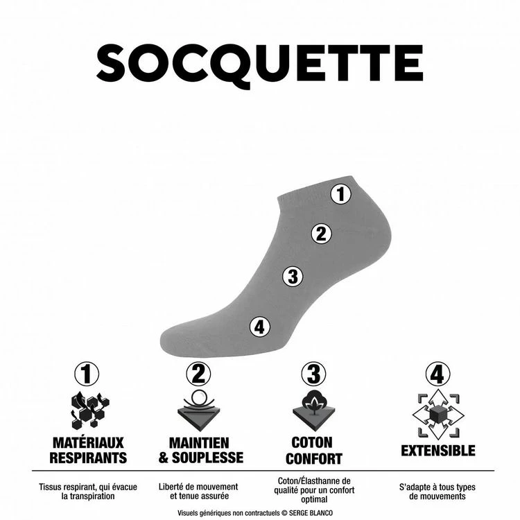 SERGE BLANCO Lot De 6 Paires De Chaussettes 4 SERGE BLANCO Lot De 6 Paires De Chaussettes – Image 2