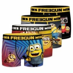 FREEGUN Lot De 4 Boxers Homme Les Minions Despicable Me