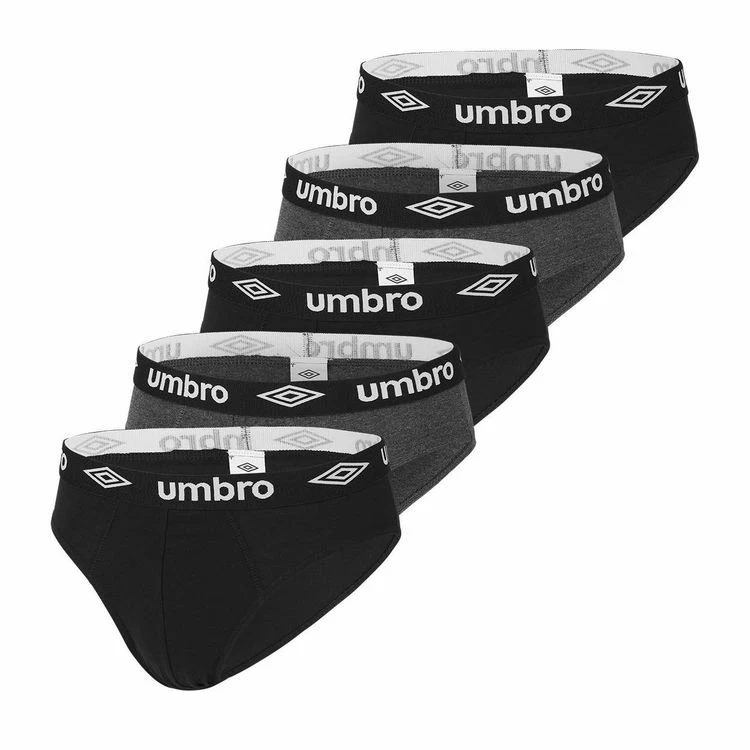 UMBRO Lot De 5 Slips Coton Homme Uni 3 UMBRO Lot De 5 Slips Coton Homme Uni