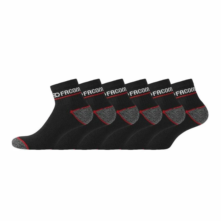 FACOM Lot De 6 Paires De Chaussettes Quarter De Travail Homme Red 3 FACOM Lot De 6 Paires De Chaussettes Quarter De Travail Homme Red