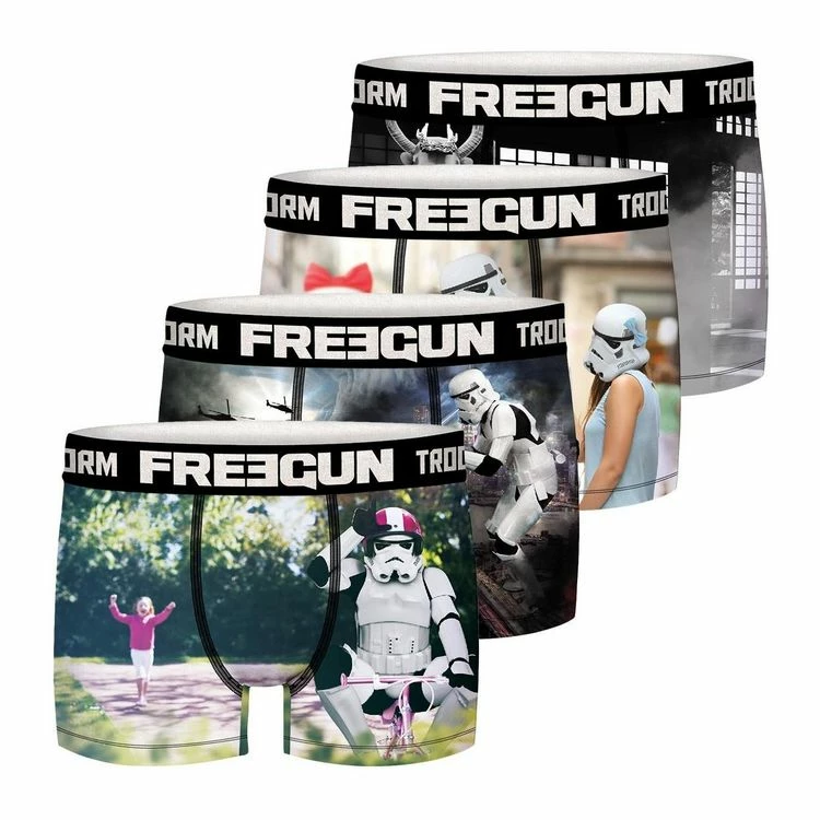 FREEGUN Lot De 4 Boxers Homme Stormtrooper 3 FREEGUN Lot De 4 Boxers Homme Stormtrooper