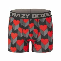 CRAZY BOXERS Boxer Homme Coton Bio Gots Heart -Magasin de vente Relife B2CD 3129