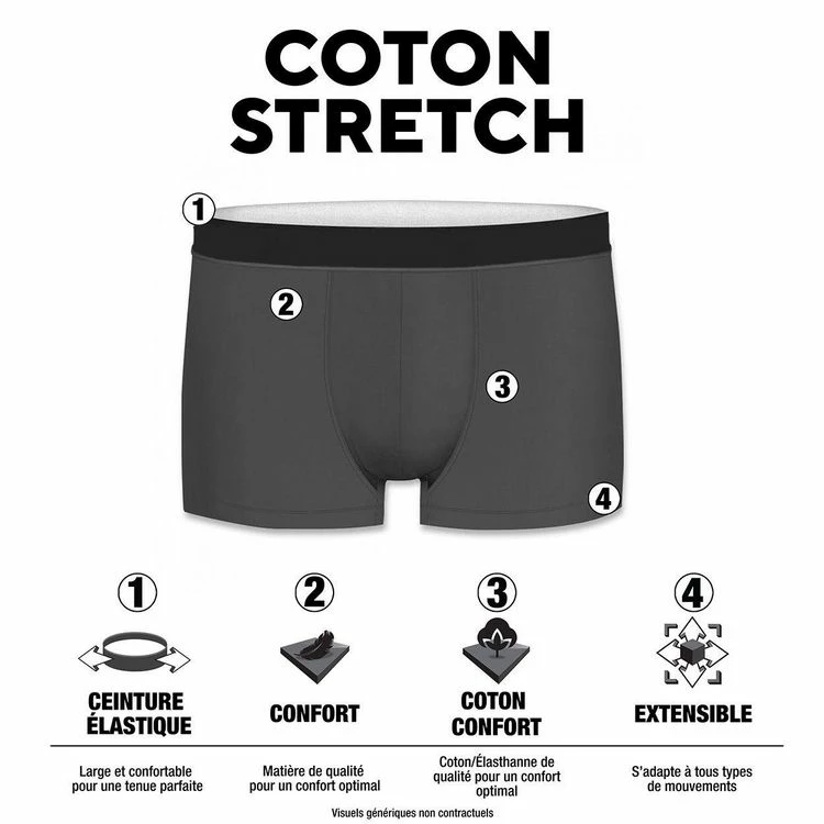 All Blacks Lot De 5 Boxers Coton Homme Uni 4 All Blacks Lot De 5 Boxers Coton Homme Uni – Image 2