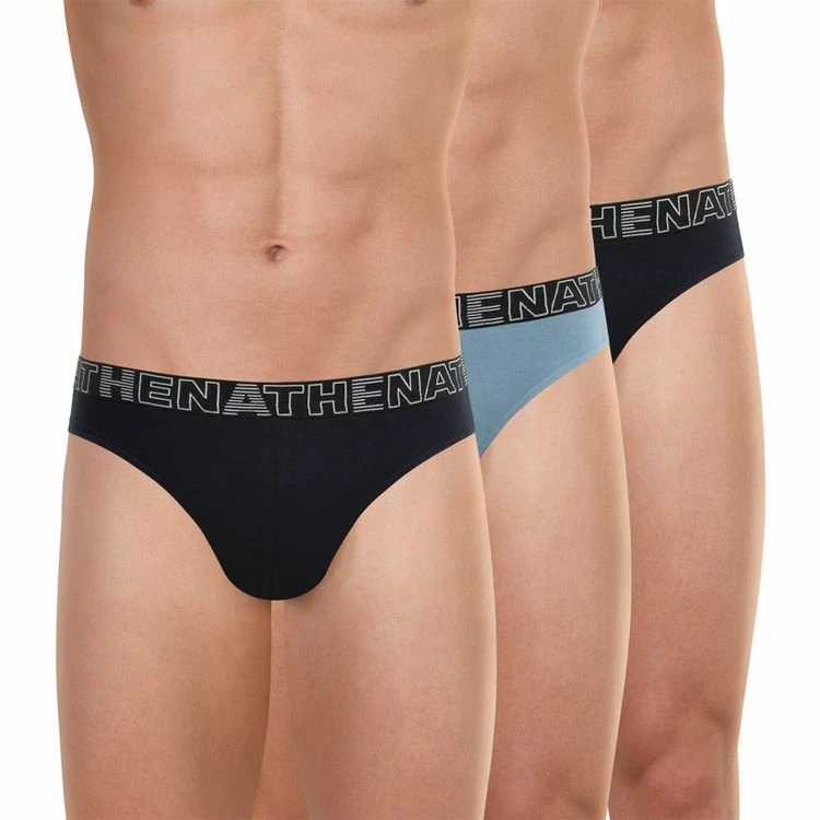 Athena Lot De 3 Slips Homme Basic Color 3 Athena Lot De 3 Slips Homme Basic Color