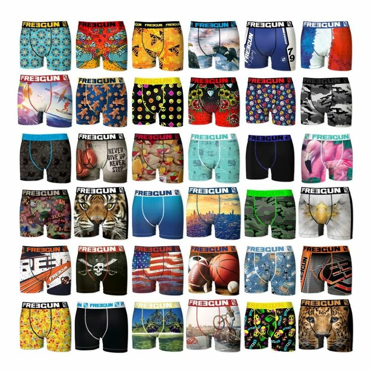 FREEGUN Pack Surprise De 5 Boxers Microfibre Homme 3 FREEGUN Pack Surprise De 5 Boxers Microfibre Homme