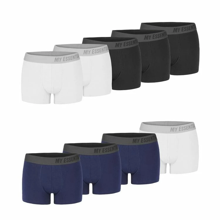 MY ESSENTIAL Lot De 9 Boxers Homme En Coton Bio Uni Gots 3 MY ESSENTIAL Lot De 9 Boxers Homme En Coton Bio Uni Gots