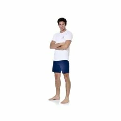 SERGE BLANCO Ensemble Pyjama Court Homme Avec T-shirt Col V Dom -Magasin de vente Relife B2CD 3323