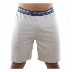 SERGE BLANCO Ensemble Homme Pyjama Court T-shirt Col Tunisien -Magasin de vente Relife B2CD 3381
