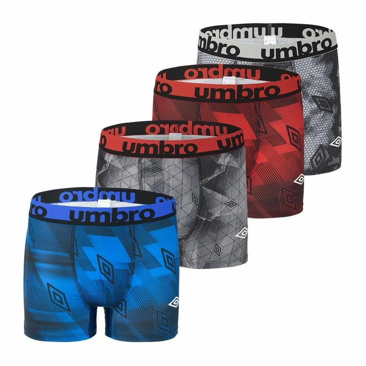 UMBRO Lot De 4 Boxers Homme Imprimé Sublimation 3 UMBRO Lot De 4 Boxers Homme Imprimé Sublimation