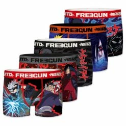 FREEGUN Lot De 5 Boxers Homme Naruto Shippuden