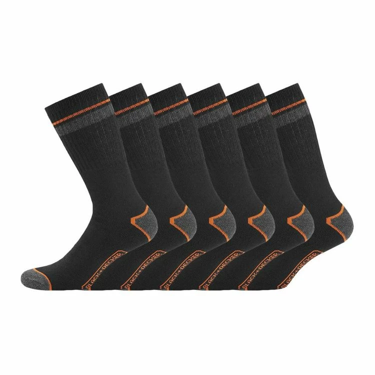 Black & Decker Lot De 6 Paires De Chaussettes Hautes De Travail DEK 3 Black & Decker Lot De 6 Paires De Chaussettes Hautes De Travail DEK