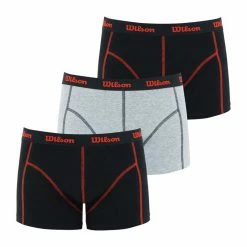 WILSON LOT DE 3 BOXERS WILSON NOIR GRIS NOIR -Magasin de vente Relife B2CD 390