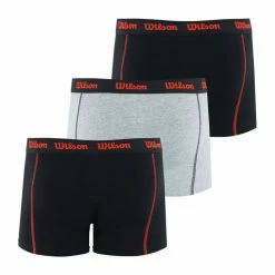 WILSON LOT DE 3 BOXERS WILSON NOIR GRIS NOIR -Magasin de vente Relife B2CD 392