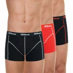WILSON LOT DE 3 BOXERS WILSON NOIR GRIS NOIR -Magasin de vente Relife B2CD 393