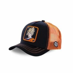 CAPSLAB Casquette Dragon Ball Z Goku Saiyan Noir Et Orange