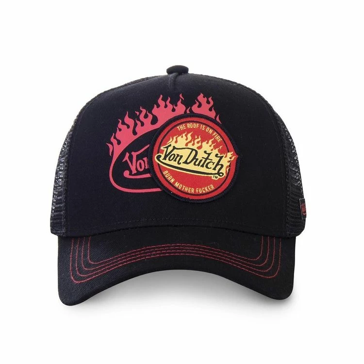 VONDUTCH Casquette Baseball Flamme Noir 4 VONDUTCH Casquette Baseball Flamme Noir – Image 2