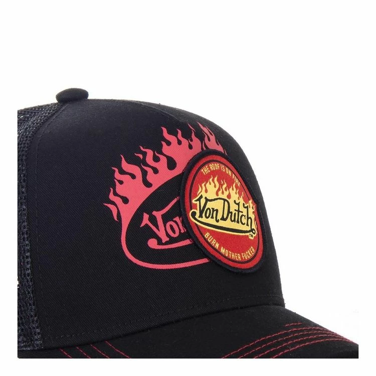 VONDUTCH Casquette Baseball Flamme Noir 5 VONDUTCH Casquette Baseball Flamme Noir – Image 3