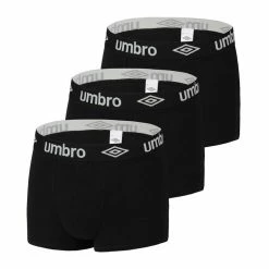 UMBRO Lot De 3 Boxers Coton Uni Homme