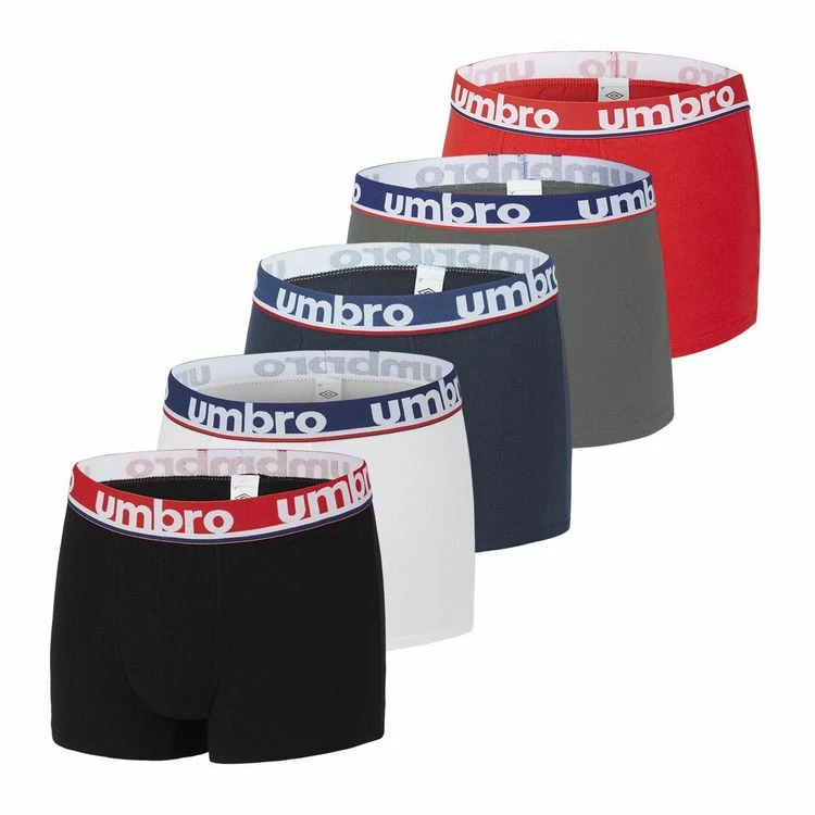 UMBRO Lot De 5 Boxers Coton Homme Uni 3 UMBRO Lot De 5 Boxers Coton Homme Uni