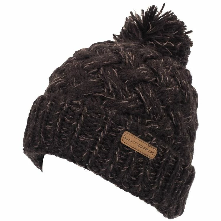 ALPES VERTIGO Bonnet à Pompon Alpes Vertigo Xavi Choco Bonnet Pompon Marron 25262 3 ALPES VERTIGO Bonnet à Pompon Alpes Vertigo Xavi Choco Bonnet Pompon Marron 25262
