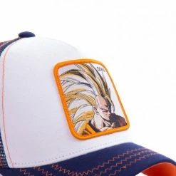 CAPSLAB Casquette Trucker Dragon Ball Z Sangoku Super Saiyan Blanc -Magasin de vente Relife B2CD 4508