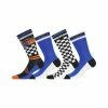 FREEGUN Lot De 4 Paires De Chaussettes De Ville Homme Fantaisie Racing