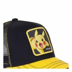 CAPSLAB Casquette Capslab Trucker Pokemon Pikachu Noir Visière Jaune -Magasin de vente Relife B2CD 4651