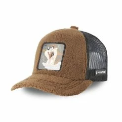 CAPSLAB Casquette Looney Tunes Taz Filet Avec Fausse Fourrure