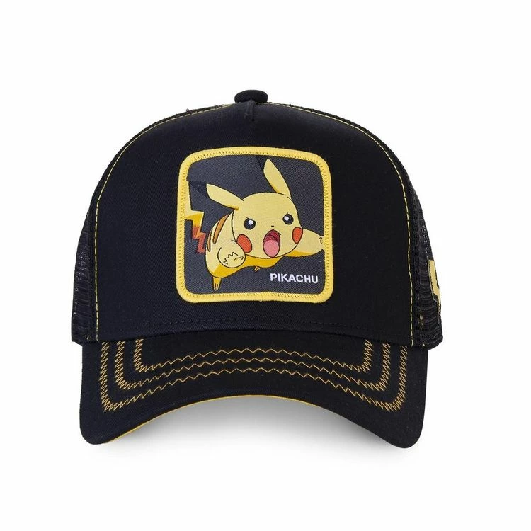 CAPSLAB Casquette Capslab Trucker Pokemon Pikachu Noir 4 CAPSLAB Casquette Capslab Trucker Pokemon Pikachu Noir – Image 2