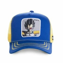 CAPSLAB Casquette Dragon Ball Z Vegeta Bleu Filet Jaune -Magasin de vente Relife B2CD 5193