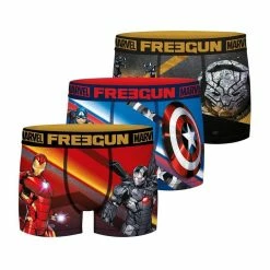 FREEGUN Lot De 3 Boxers Homme Marvel