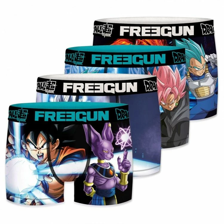 FREEGUN Lot De 4 Boxers Homme Dragon Ball Super 3 FREEGUN Lot De 4 Boxers Homme Dragon Ball Super