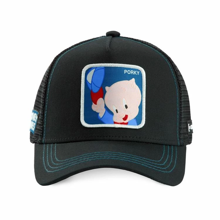 CAPSLAB Casquette Capslab Looney Tunes Porky Pig Noir 4 CAPSLAB Casquette Capslab Looney Tunes Porky Pig Noir – Image 2