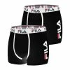 FILA Lot De 2 Boxers Coton Homme FU5040 Uni