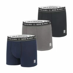 SERGE BLANCO Lot De 3 Boxers Serge Blanco Coton Homme Colored Class'