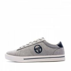 SERGIO TACCHINI Chaussures En Toile Gris/Marine Homme Sergio Tacchini Twill