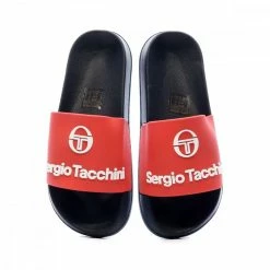 SERGIO TACCHINI Claquettes Marine/Rouge Homme Sergio Tacchini Lido -Magasin de vente Relife B2CD 6082